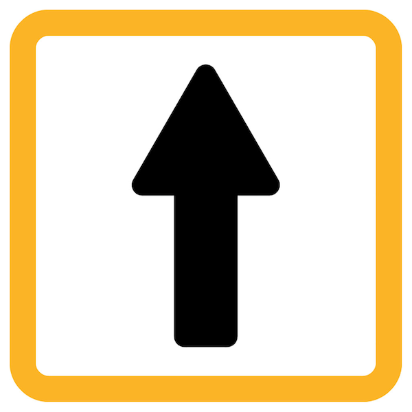 Identity Group Arrow Only w/ Wide Border, Yellow, 15" 8608Y